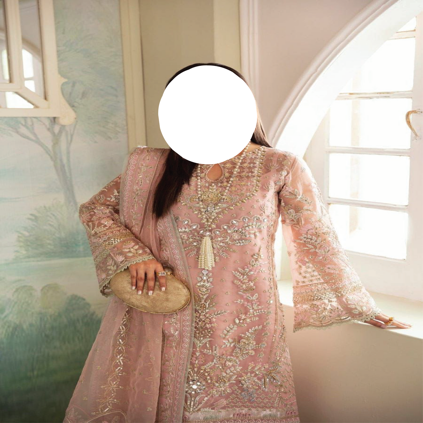 GULAAL AYSEL Organza Luxury Bridal Dress | Fully Embroidered with Adda Work | Sadukhani Collection