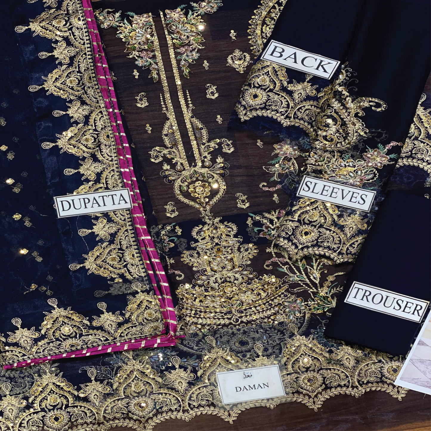 Chiffon Wedding Dress with Net Dupatta – CHARIMZA | Sadukhani Collection