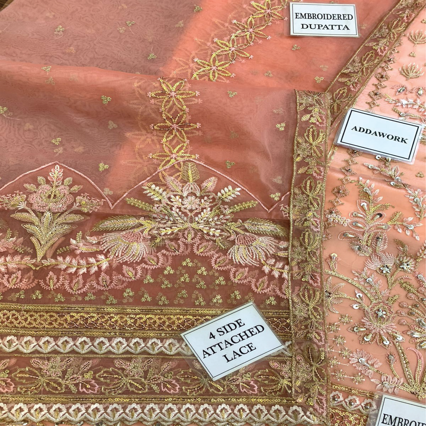 GULAAL AYSEL Organza Luxury Bridal Dress | Fully Embroidered with Adda Work | Sadukhani Collection