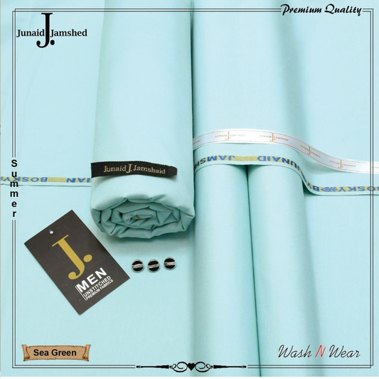 J. Junaid Jamshed Men's Summer Wash & Wear – Premium Unstitched Fabric (4 Meters)