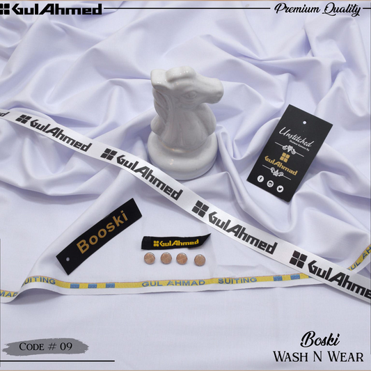 Gul Ahmed Premium Boski Wash & Wear - 100% Pure Fabric