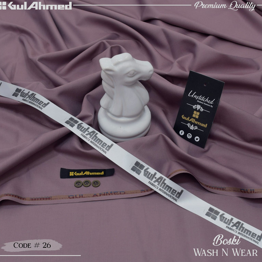 Gul Ahmed Premium Boski Wash & Wear - 100% Pure Fabric