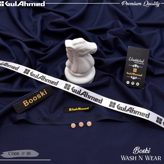 Gul Ahmed Premium Boski Wash & Wear - 100% Pure Fabric