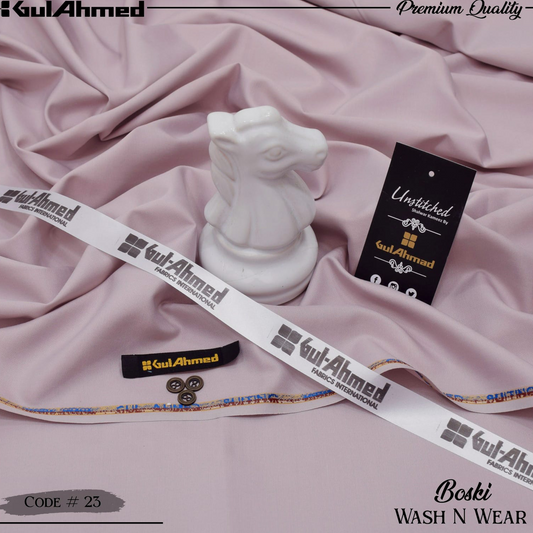 Gul Ahmed Premium Boski Wash & Wear - 100% Pure Fabric