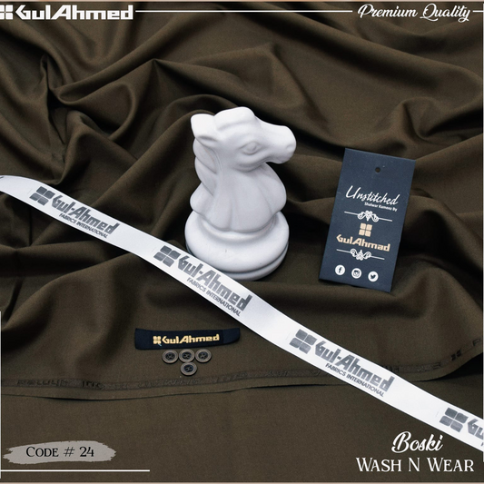 Gul Ahmed Premium Boski Wash & Wear - 100% Pure Fabric