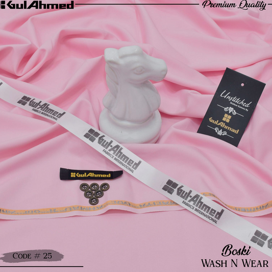 Gul Ahmed Premium Boski Wash & Wear - 100% Pure Fabric