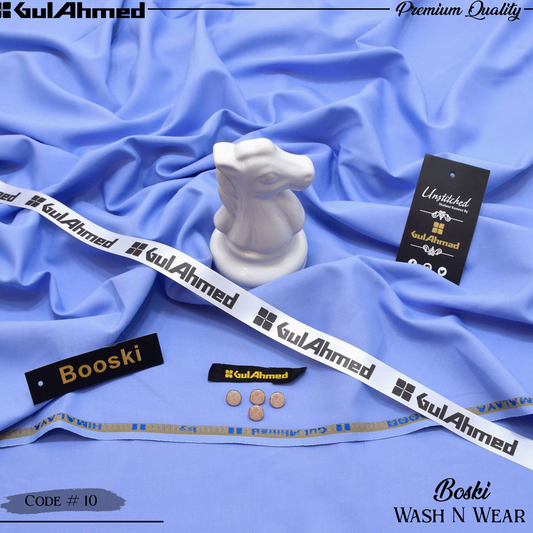 Gul Ahmed Premium Boski Wash & Wear - 100% Pure Fabric