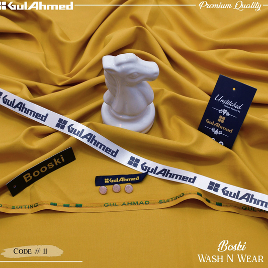 Gul Ahmed Premium Boski Wash & Wear - 100% Pure Fabric