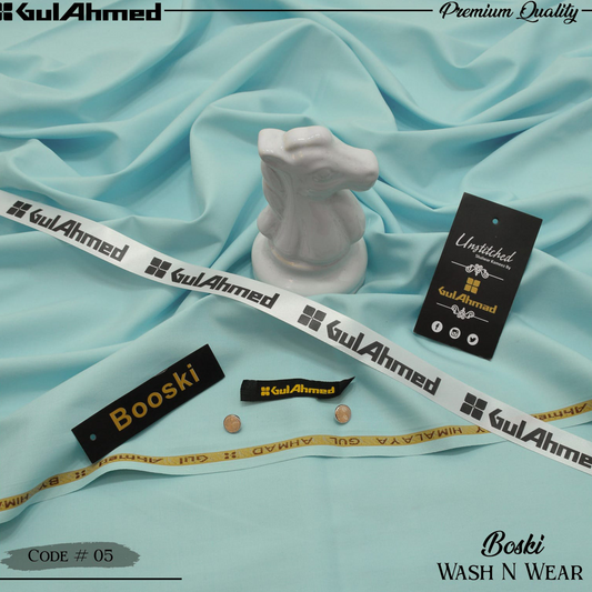Gul Ahmed Premium Boski Wash & Wear - 100% Pure Fabric