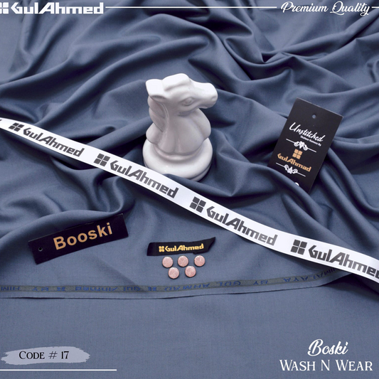 Gul Ahmed Premium Boski Wash & Wear - 100% Pure Fabric