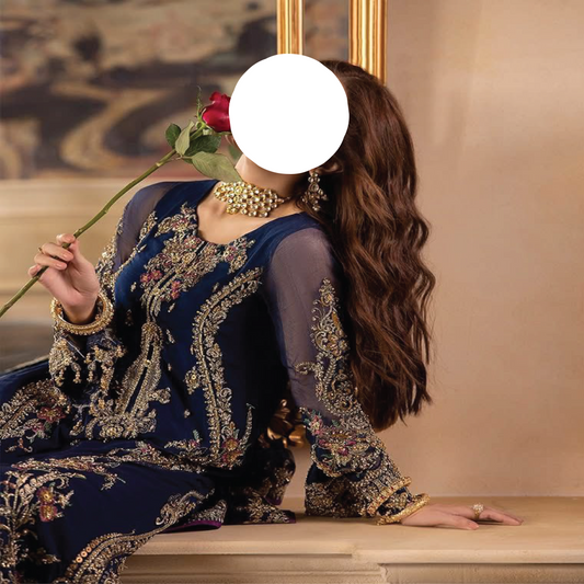 Chiffon Wedding Dress with Net Dupatta – CHARIMZA | Sadukhani Collection