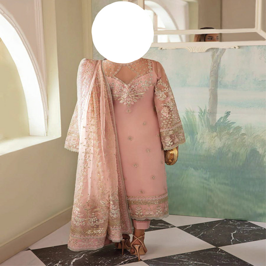 GULAAL AYSEL Organza Luxury Bridal Dress | Fully Embroidered with Adda Work | Sadukhani Collection