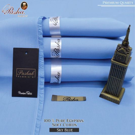 PASHA FABRICS 100% Pure Soft Egyptian Cotton Fabric | Elite Summer Collection 2025 | Sadukhani Collection