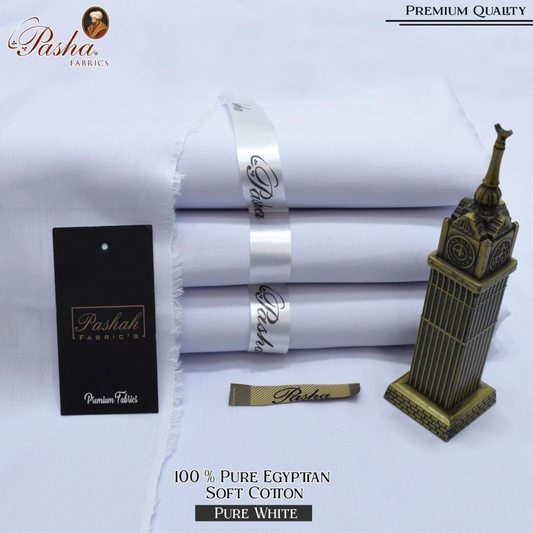 PASHA FABRICS 100% Pure Soft Egyptian Cotton Fabric | Elite Summer Collection 2025 | Sadukhani Collection